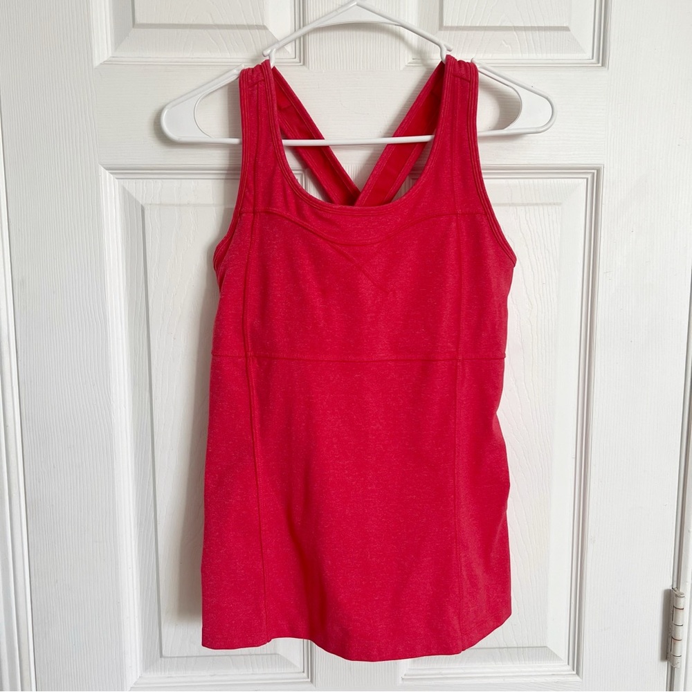 Athleta Womens | Tank Top Pink Built In Bra Racer Back